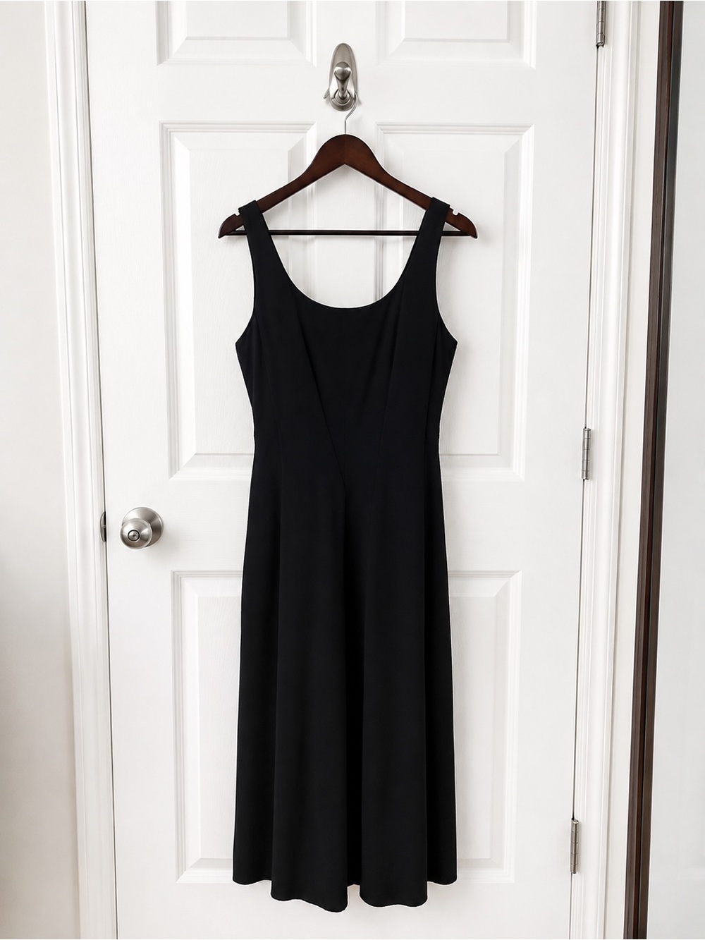 a new day Black Scoop-Neck A-Line Midi Dress